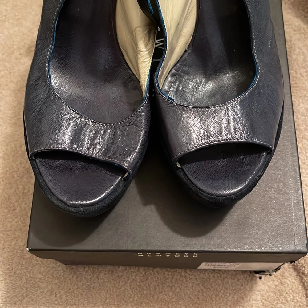 BARNEYS NEWYORK - Liana -platform peep toe platforms - size 37 EUR - Picture 3 of 9